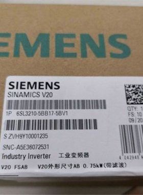 6SL3210-5BB17-5BV1V20 基本型变频器6SL32105BB17
