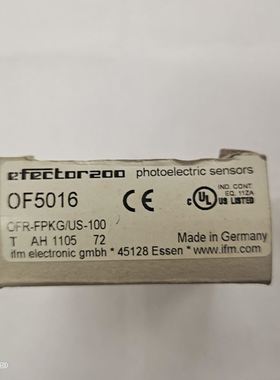 OF5016 IFM易福门光电开关传感器OFR-FPKG/US-100