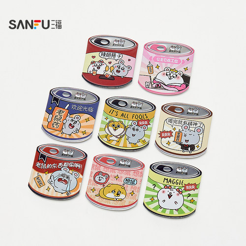 三福美叽和大鼠罐头吧唧徽章 趣味衍生品潮玩谷子周边852764