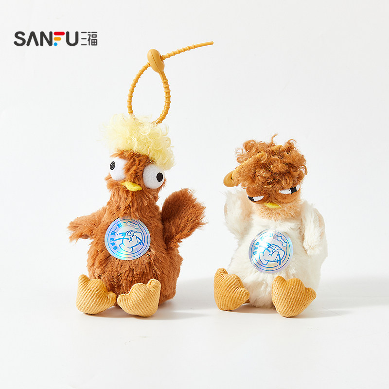 三福搞怪咕咕鸡挂件趣味挂饰 个性创意潮流毛绒挂件配件513887