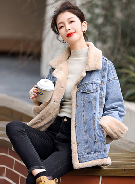 实拍2024冬装新款加厚休闲夹克外套女 加绒两面穿牛仔棉衣棉袄潮