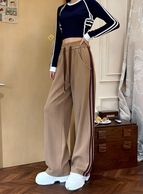 视频#高品质#150小个子休闲阔腿裤女145高腰直筒垂感xs显高九分搭