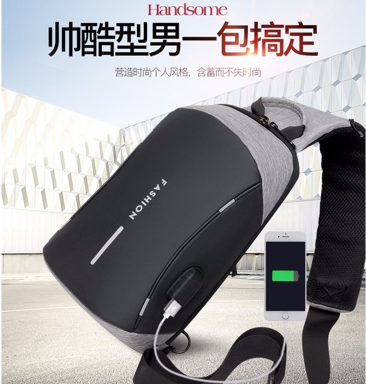 2019新款立体男式胸包小号防雨牛津布单肩包男生休闲旅游外出挎包|msdalam kategori Beg kulit/wanita/beg lelaki, Beg lelaki - dari Buy2taobao.com untuk memberikan perkhidmatan ejen Taobao profesional membeli