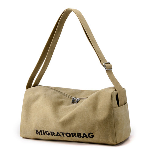 单肩包帆布复古休闲简约耐磨时尚