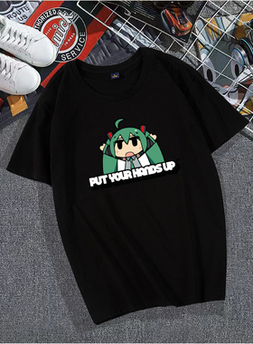 初音未来HATSUNE MIKU 周边动漫时尚流行新款纯棉圆领T恤