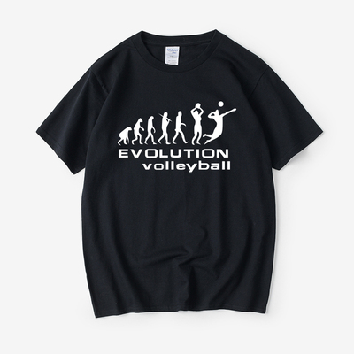 排球爱好者 进化论排球evolution volleyballT恤短袖圆领夏季男女
