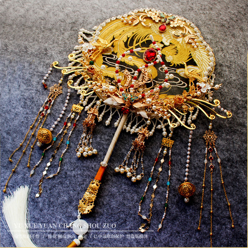 凤临天下 高端成品闺蜜送礼喜扇结婚礼品刺绣团扇新娘婚扇材料包,家居饰品,工艺扇/团扇/喜扇/折扇,淘宝优惠券,粉丝福利购,淘宝优惠卷