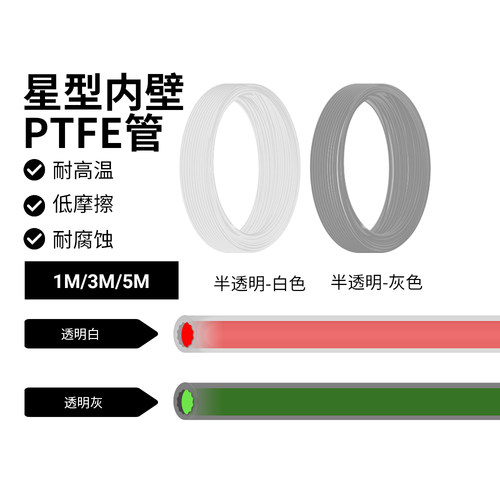 星型通用铁氟龙四氟管PTFE送料管
