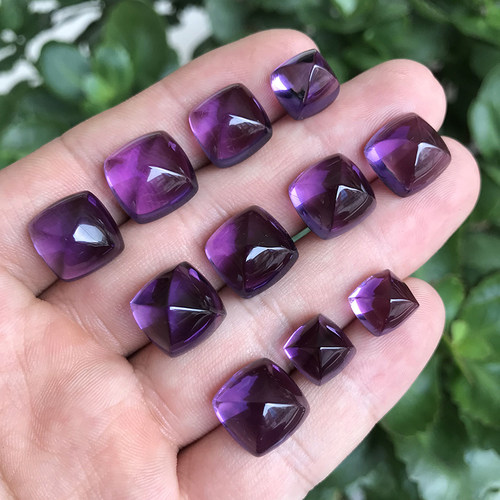 天然紫水晶糖塔素巴西浓紫色支持