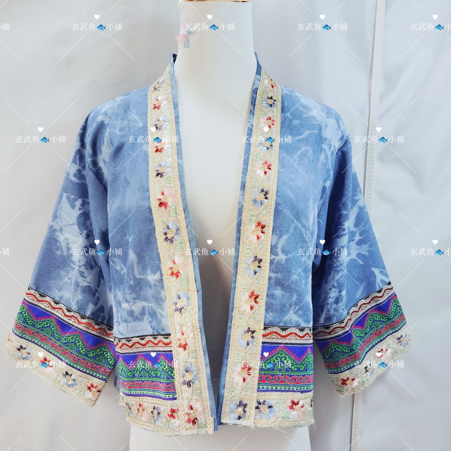 新款苗族扎染外套服少数民族旅拍摄影演出服舞台服上衣外套