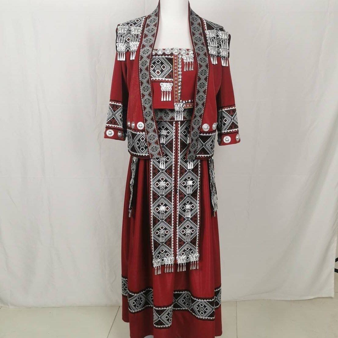 新款苗族服装女套装成人少数民族服饰云南千古苗寨旅拍舞蹈演出服