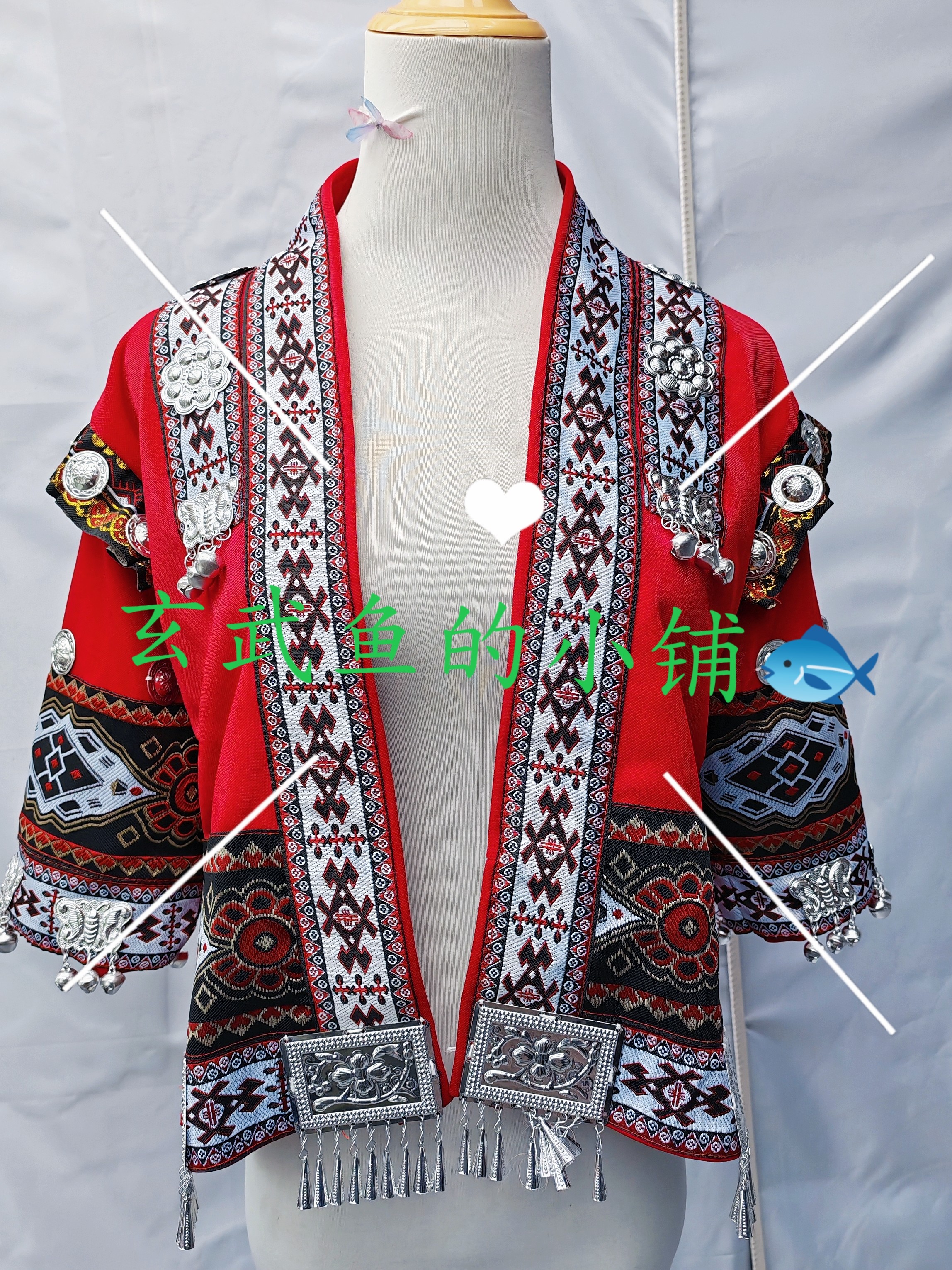 新款外套旅拍民族服装女苗族服饰暗红色套装上衣苗疆异域风情拍