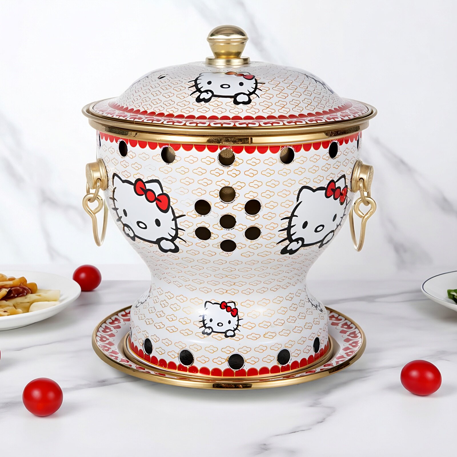 景泰蓝纯铜加厚HelloKitty小火锅
