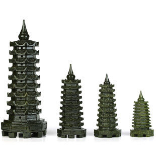 南玉九层文昌塔摆件家居摆设