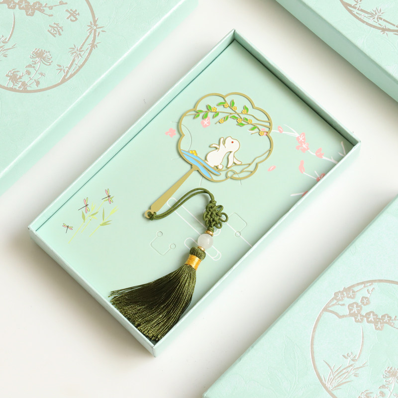 蟾宫折桂古典中国风嫦娥中秋节书签定制logo团圆兔学生用文创礼品
