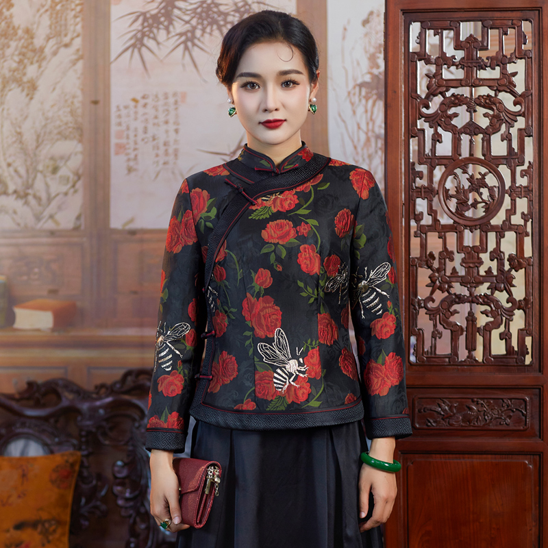 显瘦保暖显瘦唐装加厚旗袍小棉袄