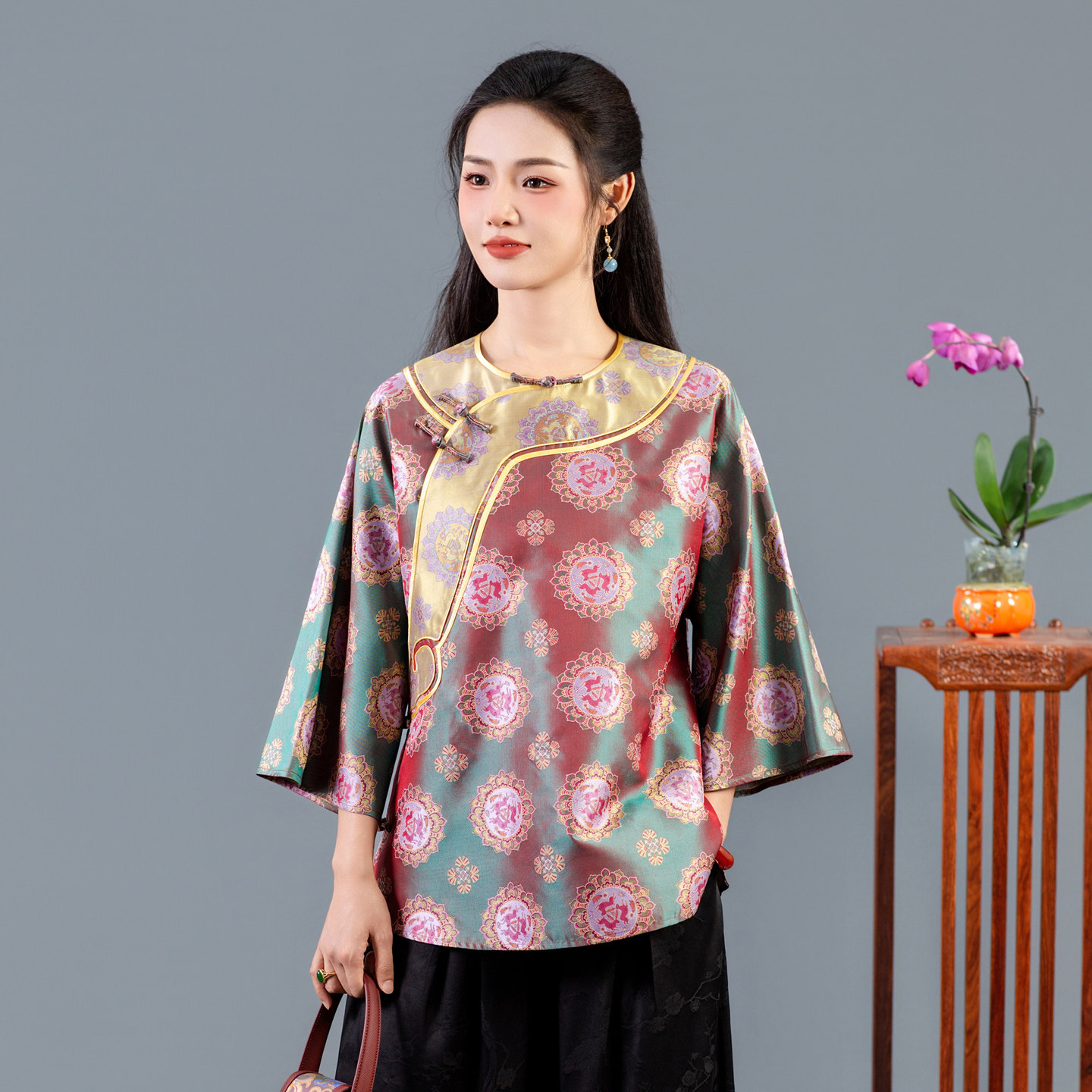 华族经典蜀锦新中式女装中国风