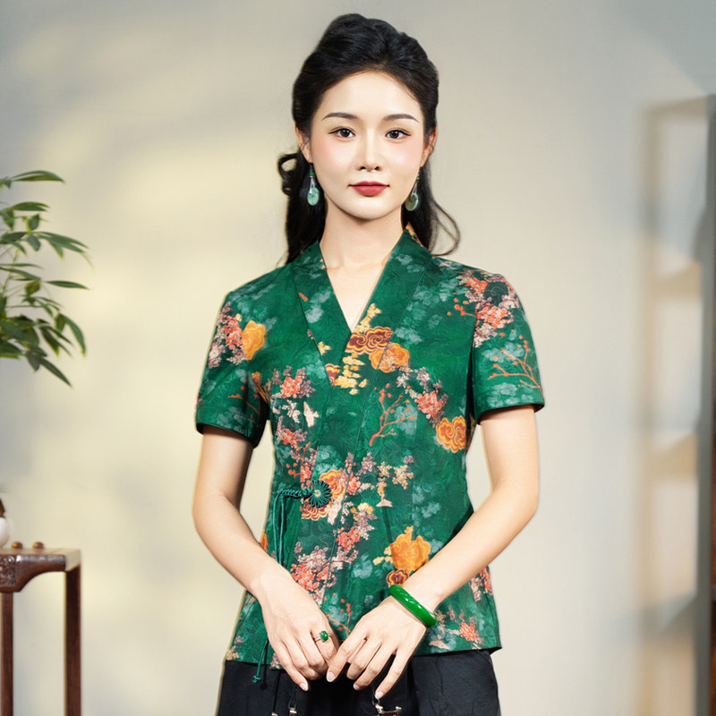 唐装旗袍上衣改良版女时尚开襟