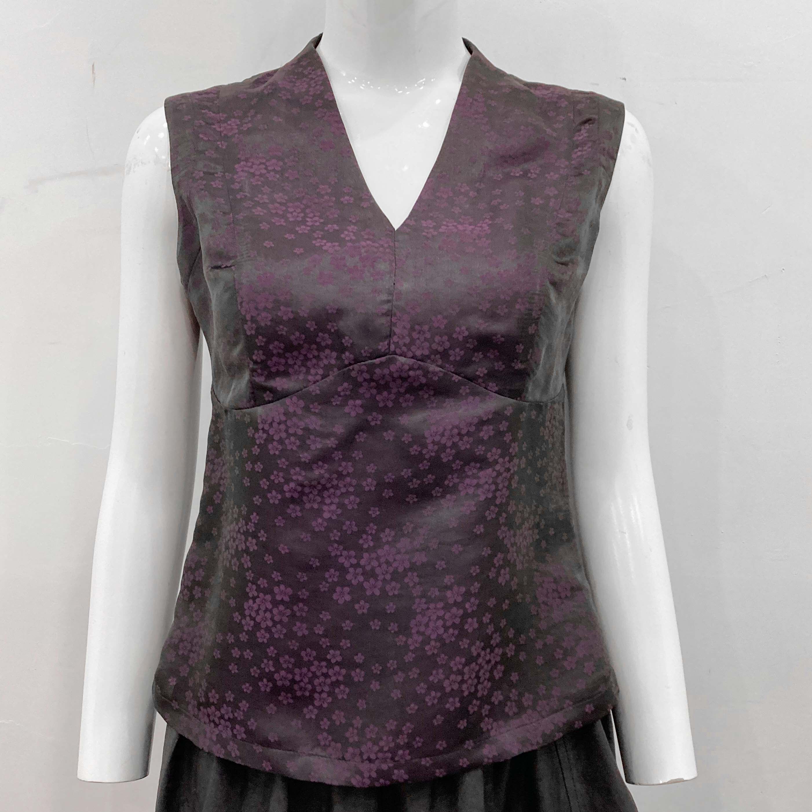 华族经典【紫玉钗】无袖香云纱百搭款香云纱打底背心吊带可单穿