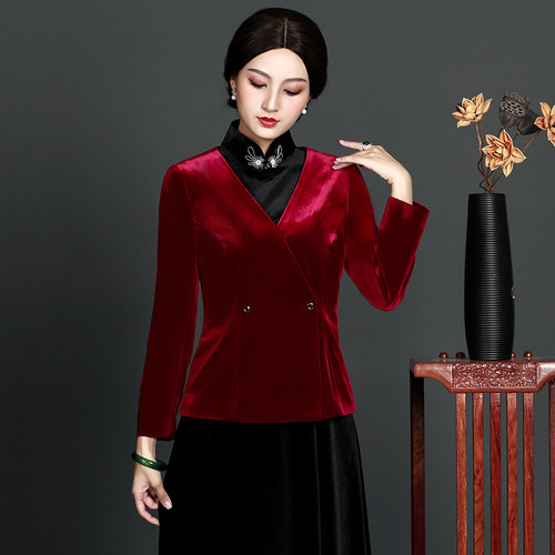 华族经典女士短外套改良韩国绒