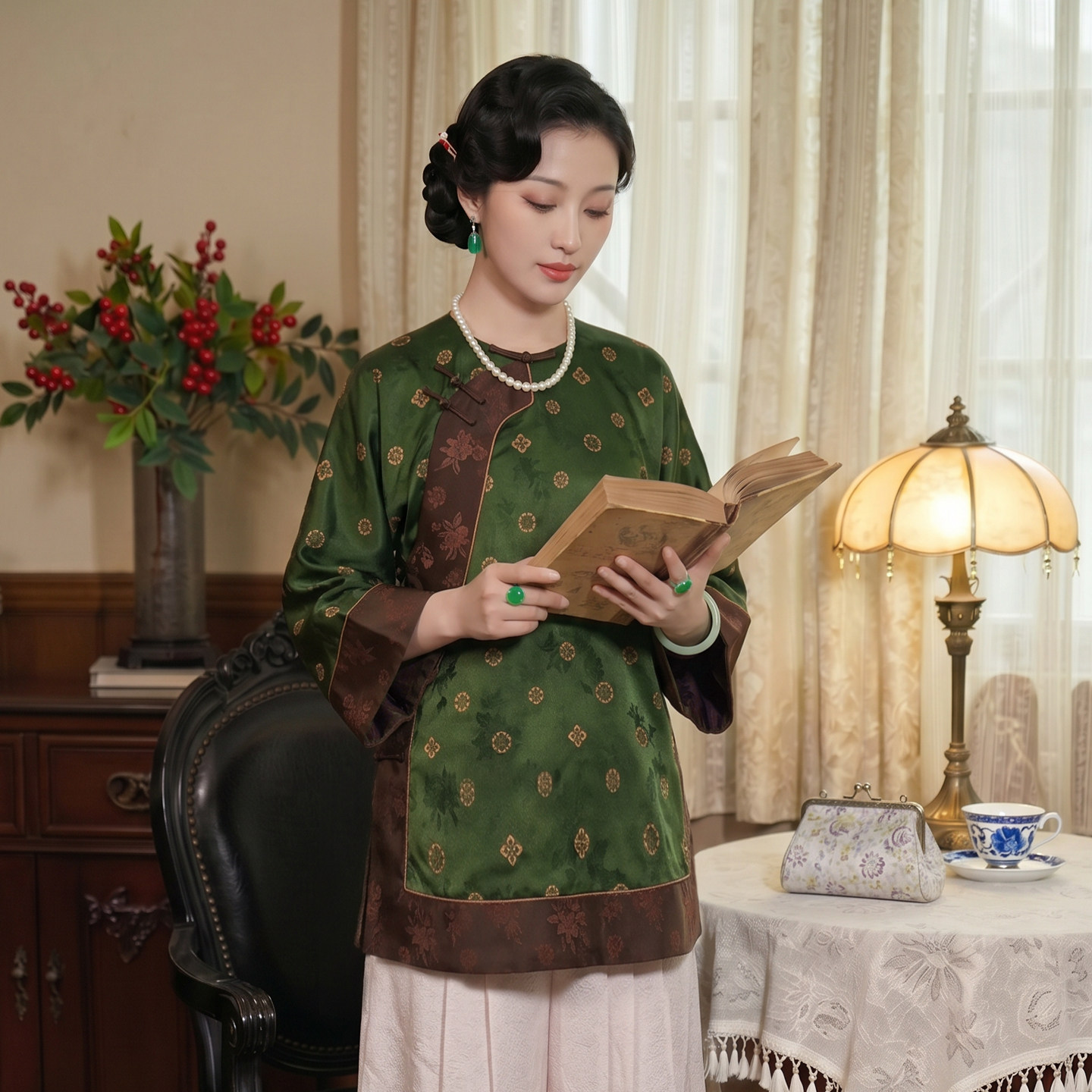 华族经典香云纱新中式上衣