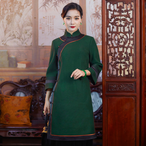 唐装女冬装中式复古开襟盘扣