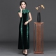 华族经典 高档金丝绒旗袍连衣裙长款 女优雅高贵宴会晚会礼服旗袍裙