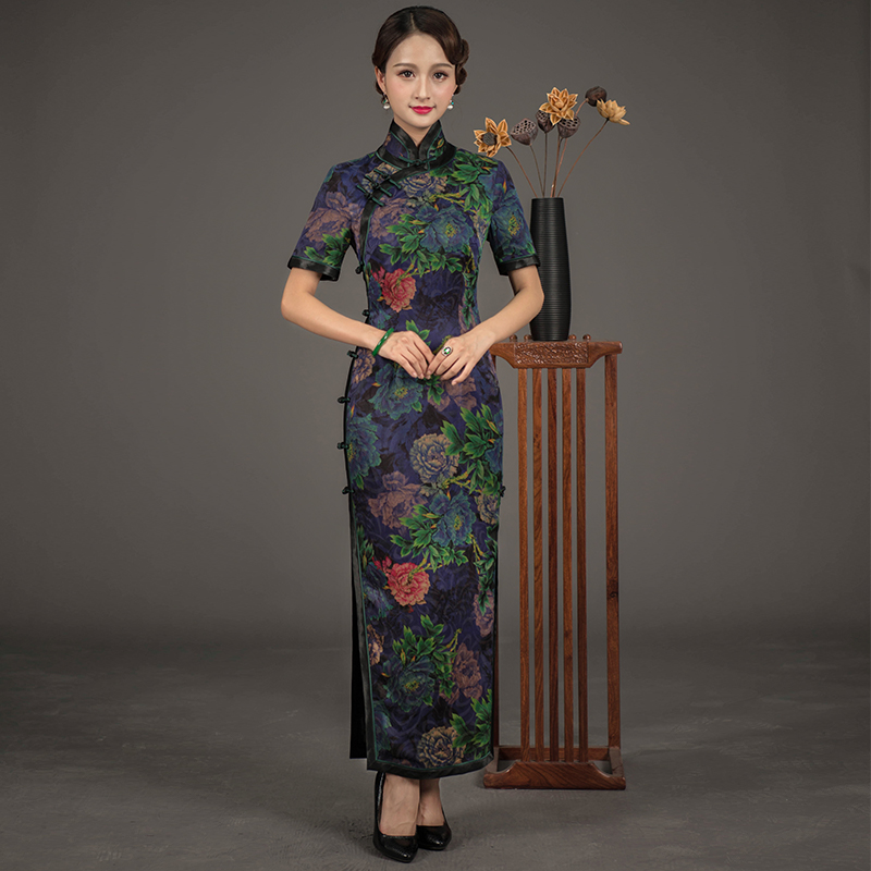 Classic summer cheongsam, dress, skirt, 2018