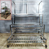 不锈钢多层多肉花盆架阳台户外庭院落地带轮移动折叠推拉现代简约