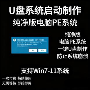 PE系统U盘启动盘制作软件电脑重装系统纯净一键安装工具