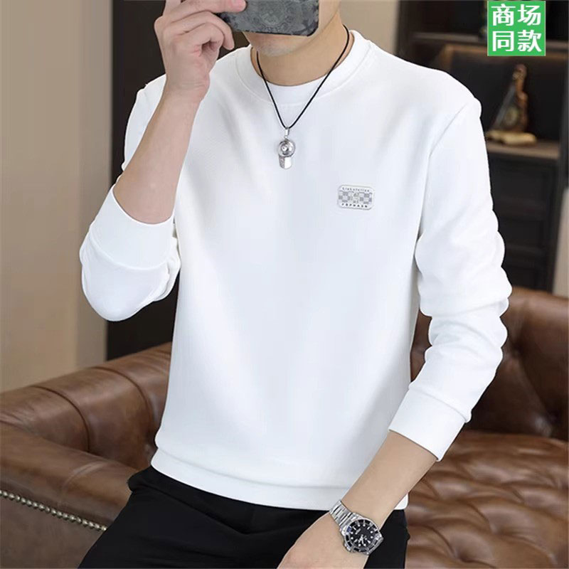 长袖T恤打底衫秋衣男款上衣秋冬季衣服男士圆领卫衣爸爸加绒加厚