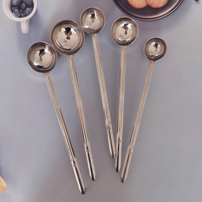 不锈钢一体量勺40ml45CC带勾平勺