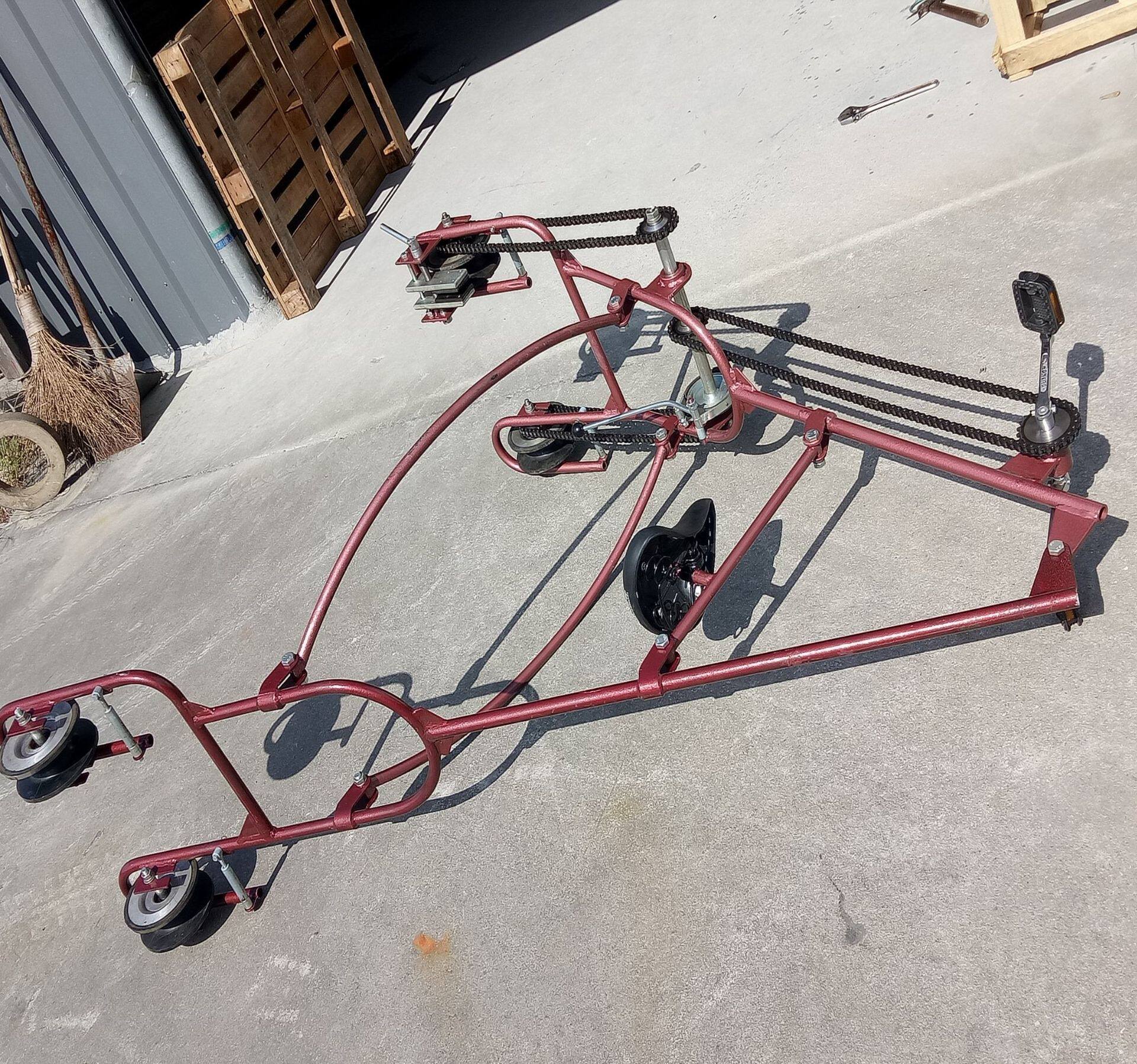 单线双线四线简易式框式漏斗式吊斗式脚踏式自行车式导线检修飞车