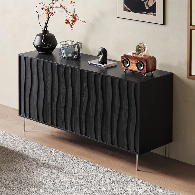 中古风条纹鞋柜家用入户一体靠墙储物柜门口玄关收纳柜大容量