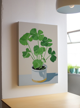 布纸有爱 晴天盆栽 现代简约绿色植物客厅装饰画北欧风墙面挂画
