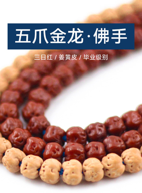 【五爪金龙佛手】小金刚菩提子108颗 原籽精品男女士手链手串手捻
