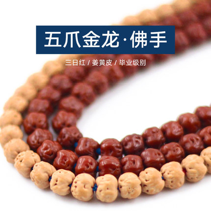 【五爪金龙佛手】小金刚菩提子108颗 原籽精品男女士手链手串手捻