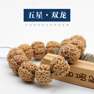 【五星双龙】五瓣尼泊尔大金刚菩提文玩手串手持男士女士精品原籽