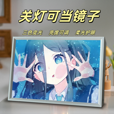蔚蓝档案天童爱丽丝灯光画摆件