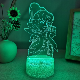 荒野乱斗周边艾德加手办悟空米科珍妮特游戏电竞3D小夜灯生日礼物
