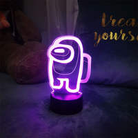 PS5 icon gaming light, game controller, night light, computer desktop, case, decorative item, ambient light, gift thumbnail 3