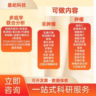 多组学药靶生信SCI文章分析TCGA 孟德尔随机化MR GEO套餐服务