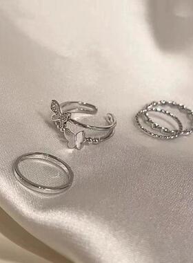 Butterfly Joint ring women Metal Punk Rings 蝴蝶戒指关节戒女