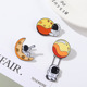 Department cartoon alloy Astronaut pin creative moon planet