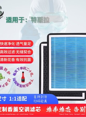 适配特斯拉香薰空调滤芯ModelY/Model3毛豆3ModelXModelS空调滤格