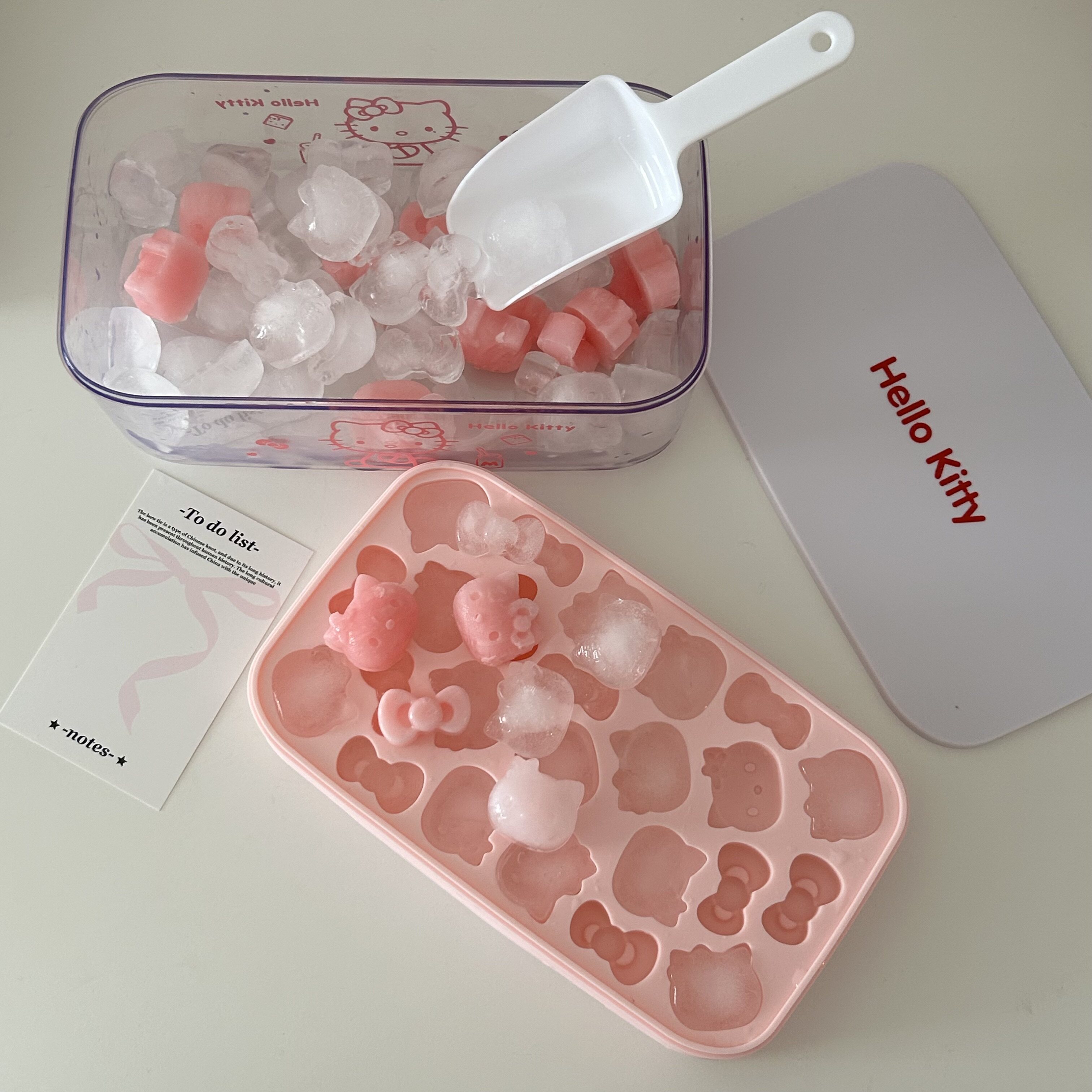 hellokitty冰块磨具食品级硅胶冰格家用冰箱制冰储冰盒大容量可爱