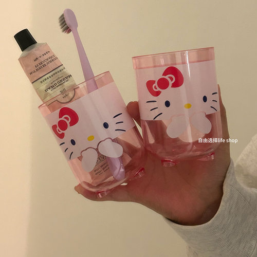 新款卡通简约猫咪漱口杯牙刷杯