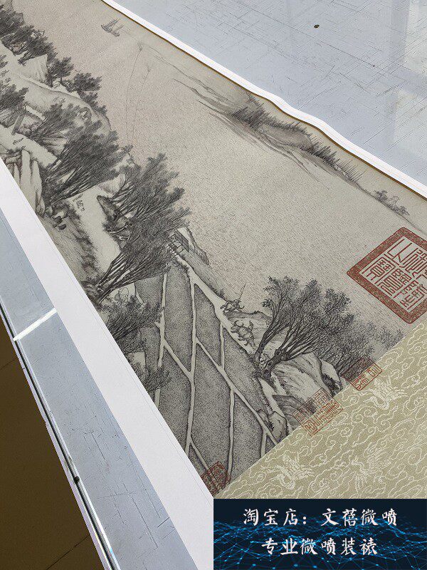 清 沈源 清明上河图 工笔人物风景建筑国画长卷高清微喷范本学习