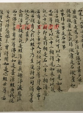 敦煌遗书 台北08722金刚般若波罗蜜经一卷手稿 小楷经文微喷复制