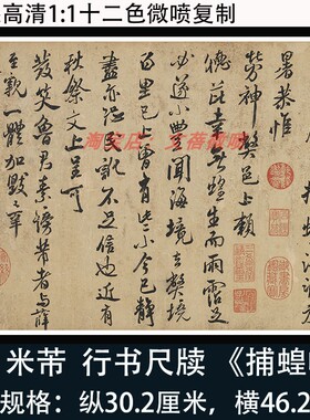 米芾行书尺牍捕蝗帖书法